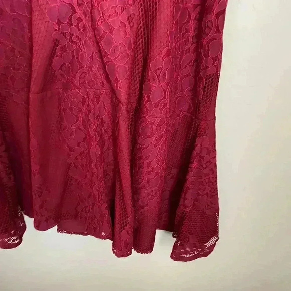 Adelyn Rae Red Lace Skater Dress Size Large - Picture 13 of 16